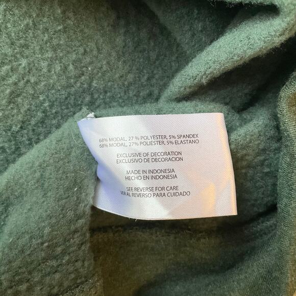 Orvis Women Sweatshirt size L Long Sleeve Crew Neck Fleece Liner Dark Green - Picture 7 of 8